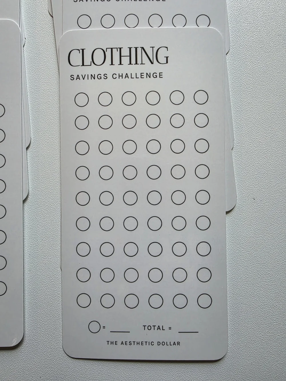 The Aesthetic Dollar Kids Savings Challenges – White